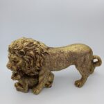 Gold color lion with cub