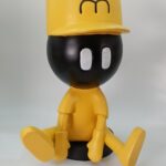 Security astronaut wearing face cap