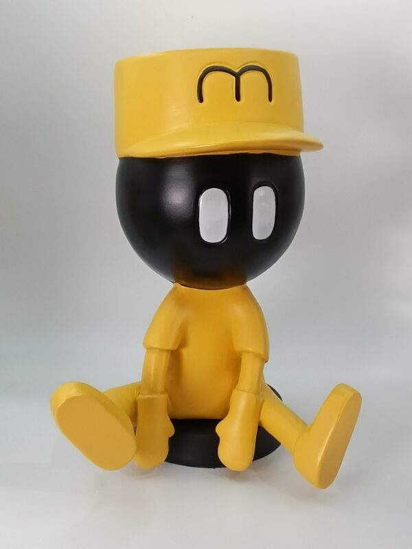 Security astronaut wearing face cap