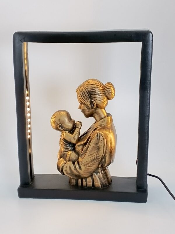 Mother and child with light frame