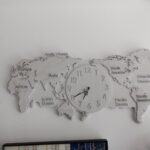 Vintage World Map Wall Clock